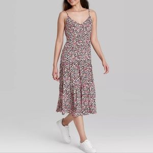 Wild Fable Sleeveless Tie-Back Tiered Dress